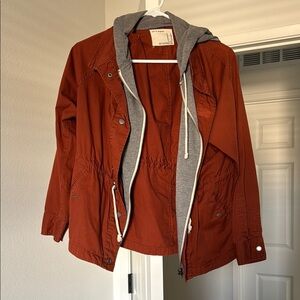 Women's Rust Jacket with Gray Hood